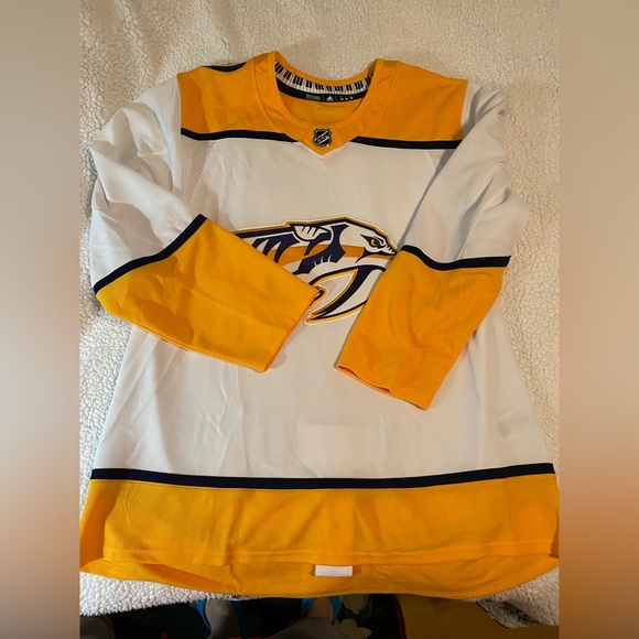 adidas Other - adidas Men’s Size 56 Nashville  Predator  Gold and White Hockey Jersey.